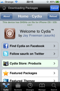 Tutorial: Agregar fuentes en Cydia, cydia inicio 200x300