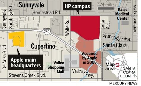 Apple compra un terreno a HP por 300 millones de Dólares, 