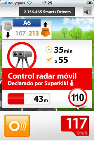 Wikango HD, el avisador de radares móviles definitivo [ App Store ], Captura de pantalla 2011 07 31 a las 23.11.49