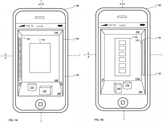 Apple patenta una interfaz gráfica 3D para los próximos dispositivos iOS, iPhone 5 4 noticias 0042